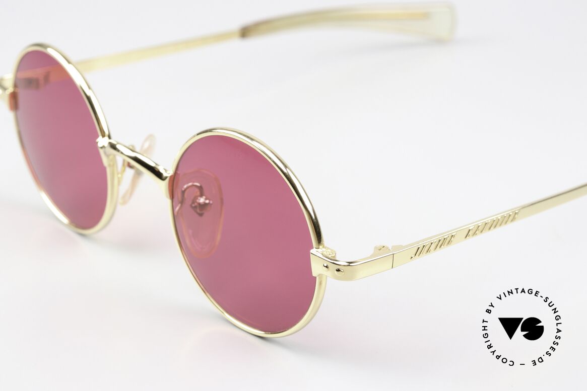 Jean Paul Gaultier 57-0173 Einzigartig Dunkles Rosa, Gläser dunkelrosa: Stil "Natural Born Killers" Film, Passend für Herren und Damen