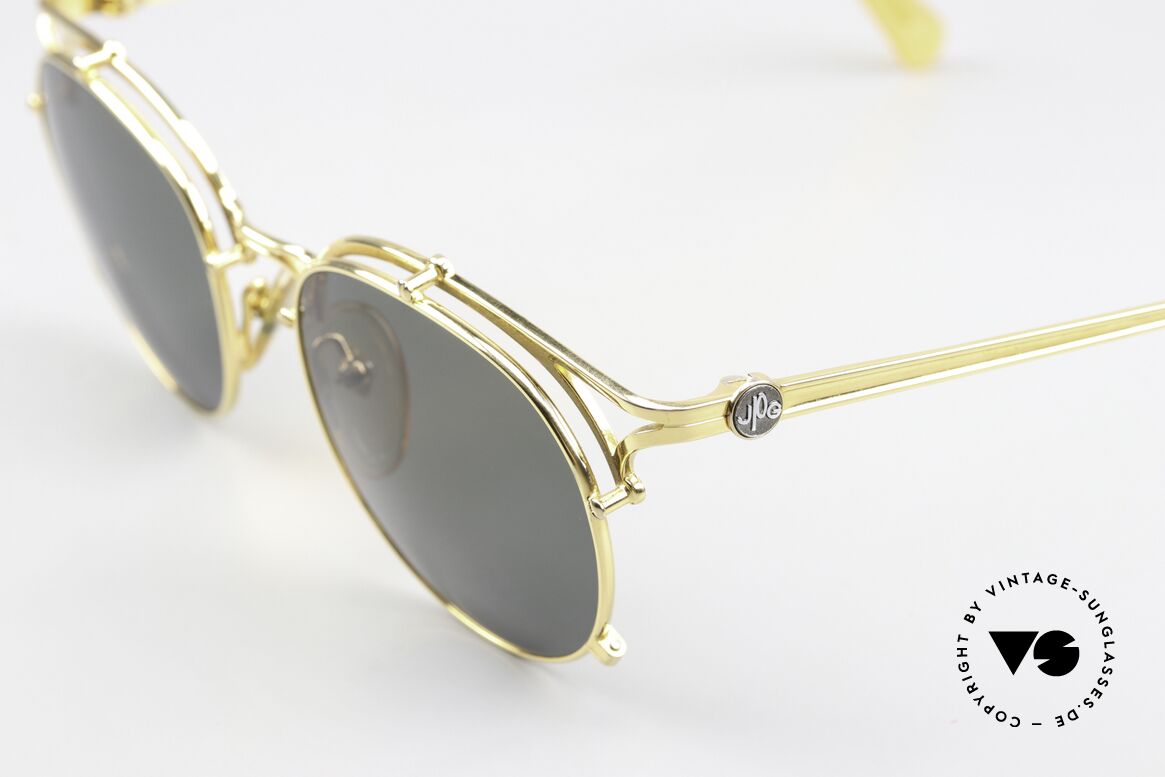 Jean Paul Gaultier 56-2171 Designer Panto Sonnenbrille, kostbar 22 Karat vergoldete Fassung (auffallend edel), Passend für Herren und Damen