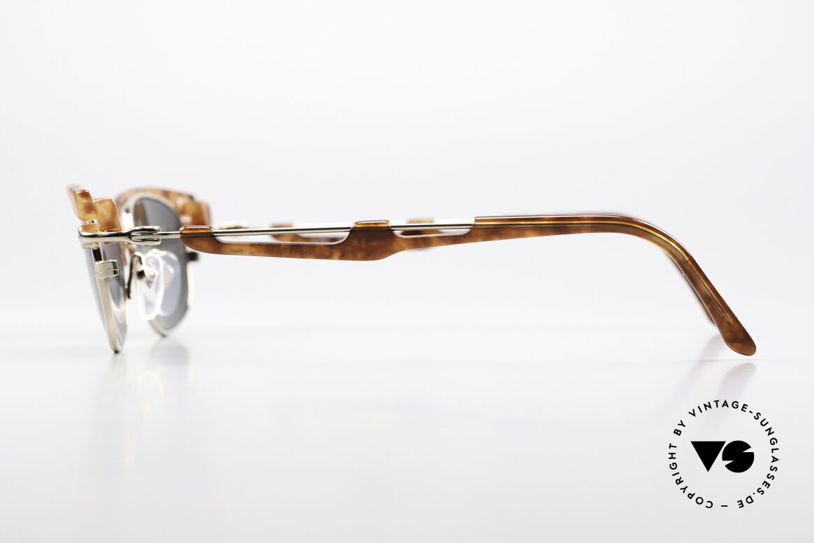 Jean Paul Gaultier 56-0024 Geniale 2 in 1 Sonnenbrille, ungetragen, kostbar und selten = wahres Sammlerstück, Passend für Damen