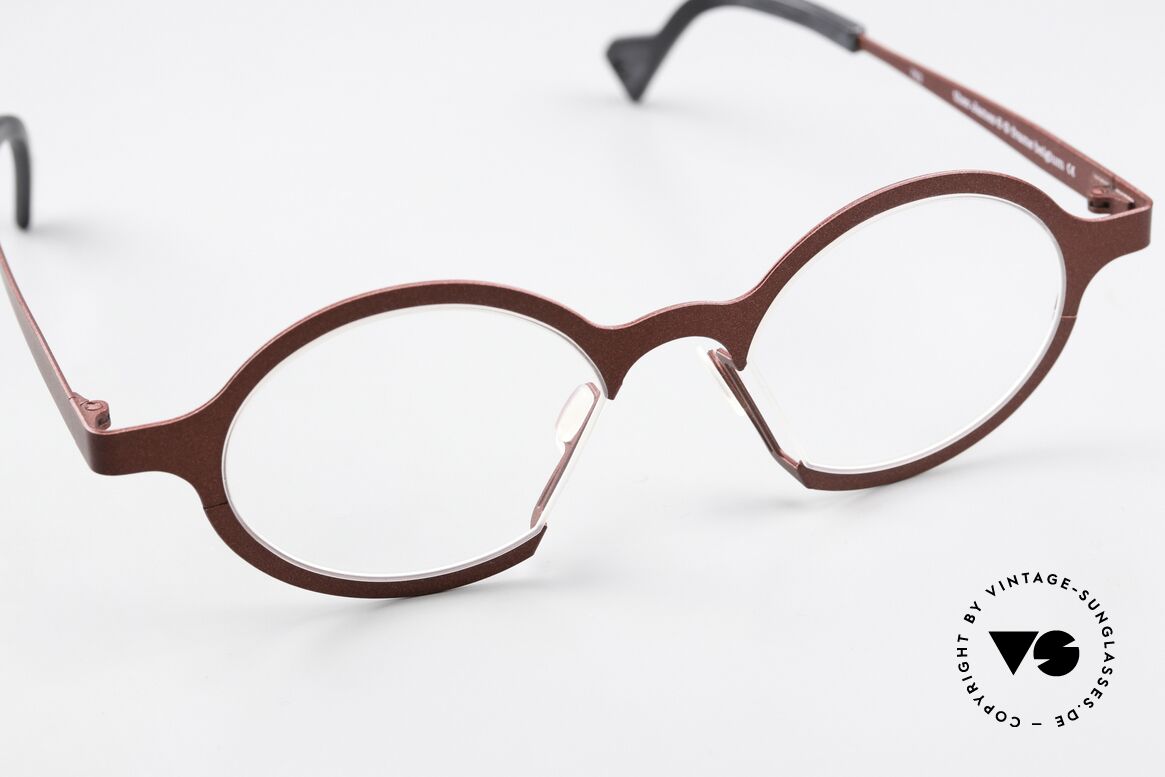 Theo Belgium James 6 Brille Der James Familie, Größe 47-18; in Color Code 763 (weinrot metallic), Passend für Herren und Damen