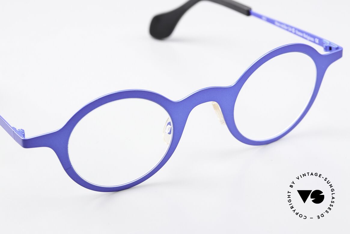 Theo Belgium Mille 24 Metallfassung Blau Metallic, 140mm breit = Large Größe für Damen & Herren, Passend für Herren und Damen