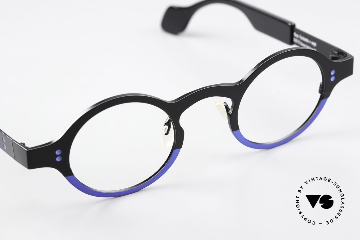 Theo Belgium Huitante Sept Runde Titanbrille Von 2012, Pure Titanium Rahmen (absolute Top-Qualität), Passend für Herren und Damen