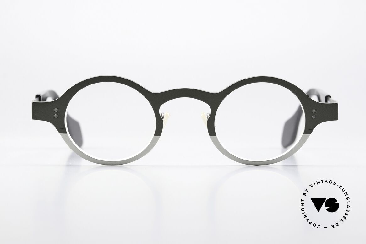 Theo Belgium Huitante Sept Zweifarbige Designerbrille, THEO Belgium Huitante+Sept Brille von 2012, Passend für Herren und Damen
