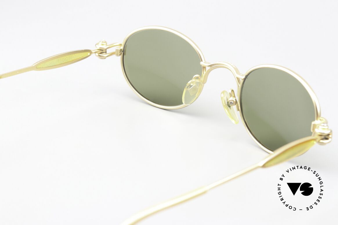 Jean Paul Gaultier 56-7113 Vintage Brille Mattgold Grün, Größe: small, Passend für Herren und Damen