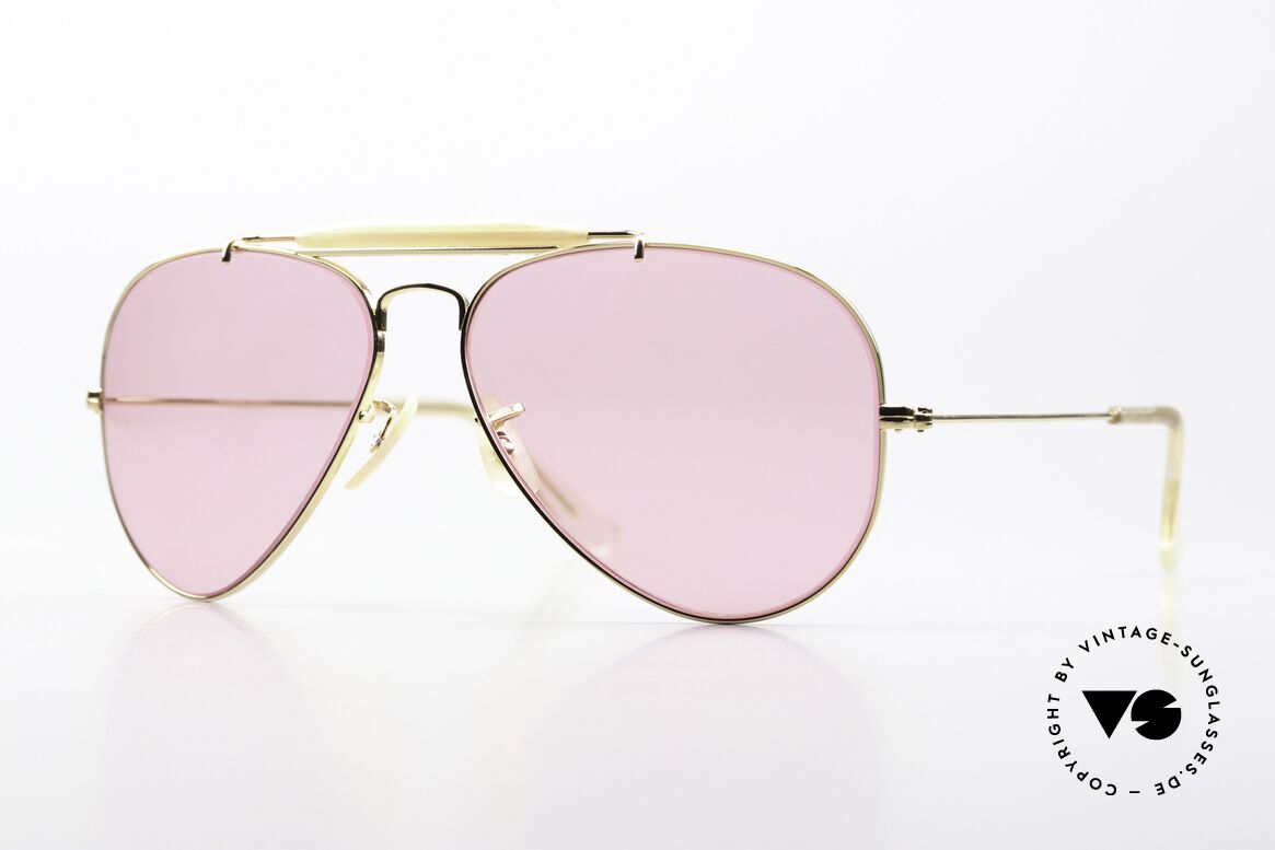 Ray Ban Outdoorsman Gläser Verdunkeln Bei Sonne, USA Outdoorsman mit Changeable PINK Gläsern, Passend für Herren und Damen
