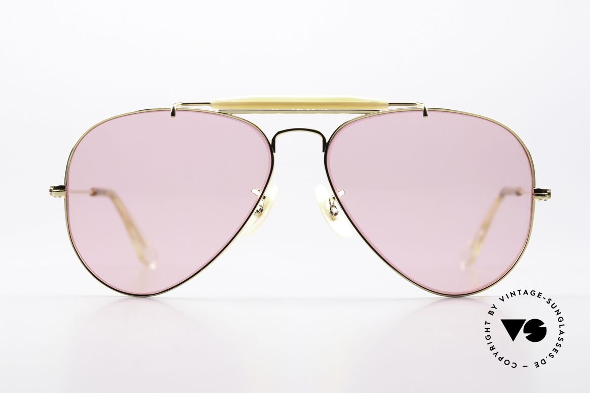 Ray Ban Outdoorsman Gläser Verdunkeln Bei Sonne, die Pilotenbrille schlechthin; gold in Größe 58/14, Passend für Herren und Damen