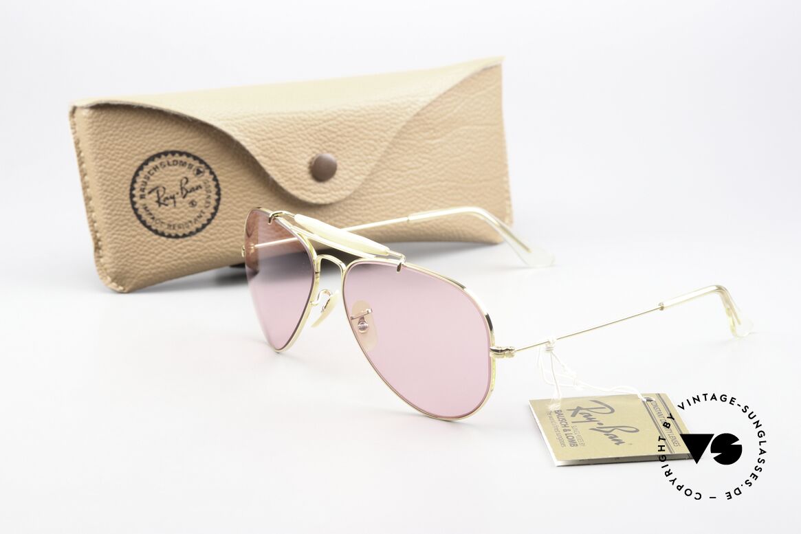 Ray Ban Outdoorsman Gläser Verdunkeln Bei Sonne, Größe: medium, Passend für Herren und Damen