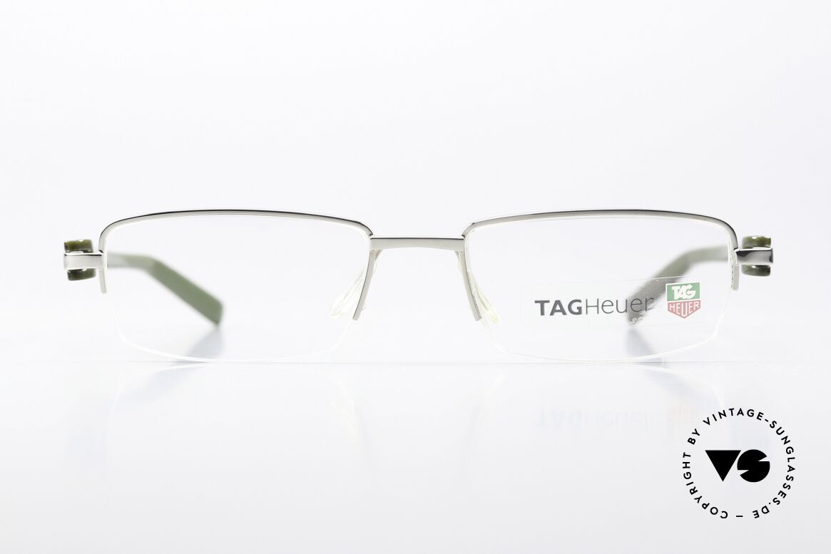 Tag Heuer 8201 Trends Avantgarde Made in France, halb randlose Nylor-Brille mit Federscharnieren, Passend für Herren