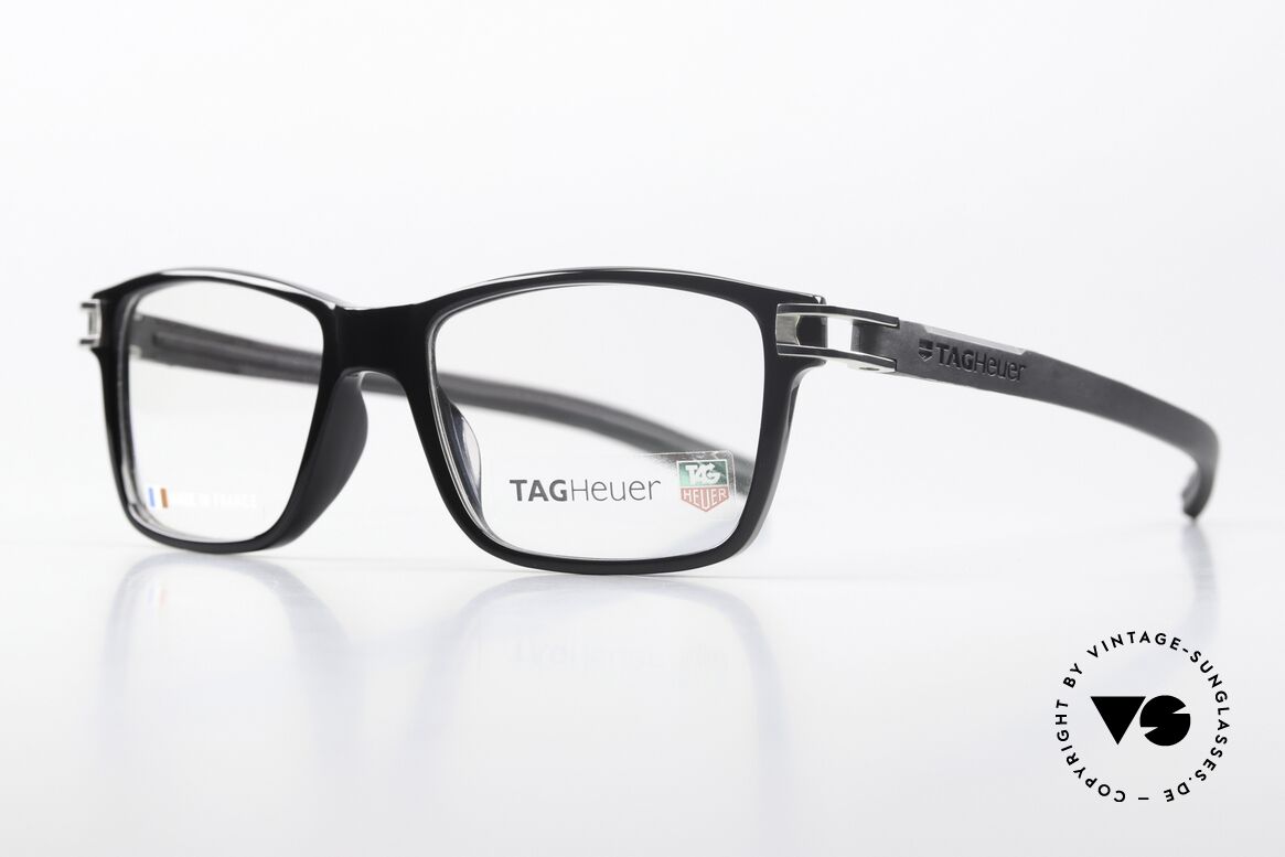 Tag Heuer 7603 Track Sportliche Herrenbrille 2010, c.010: schwarz & palladium-plattierte Scharniere, Passend für Herren