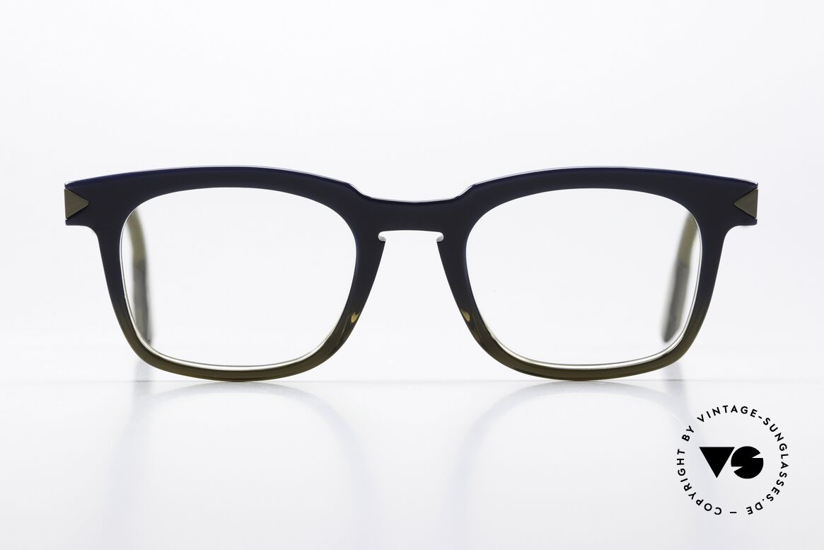 Anne Et Valentin Modern Time Rahmen In Dunklen Farben, massive Azetatfront (Gr. 48-17) mit Metallbügeln, Passend für Herren und Damen