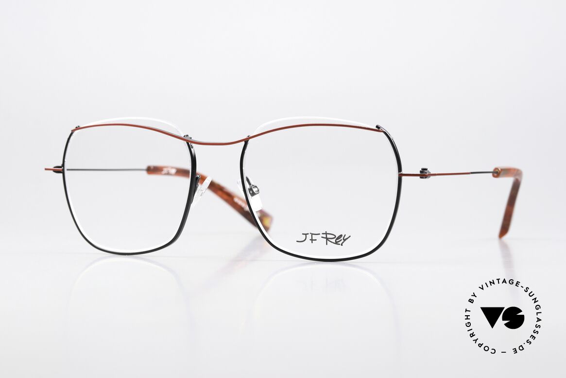 JF Rey JF2921 Damenbrille Schwarz Und Rot, J.F. Rey Brille, Modell JF2921, color 3000, Gr. 52-18, Passend für Damen