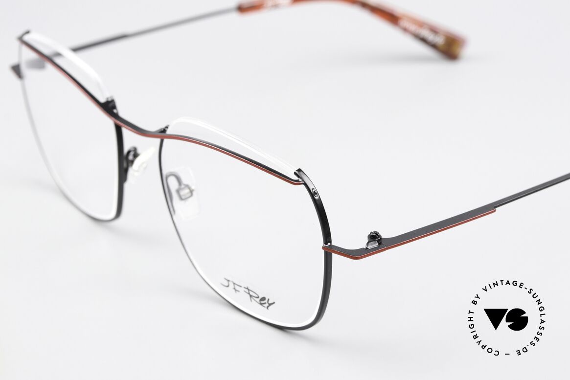 JF Rey JF2921 Damenbrille Schwarz Und Rot, für minimalistische Stile und innovative Materialien, Passend für Damen