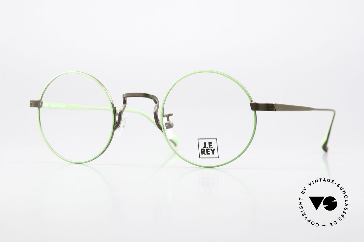 JF Rey JF3013 Runde Brille Mintgrün Braun, J.F. Rey Brille, Modell JF3013, color 4243, Gr. 45-24, Passend für Herren und Damen
