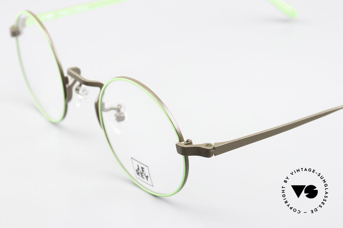 JF Rey JF3013 Runde Brille Mintgrün Braun, für minimalistische Stile und innovative Materialien, Passend für Herren und Damen