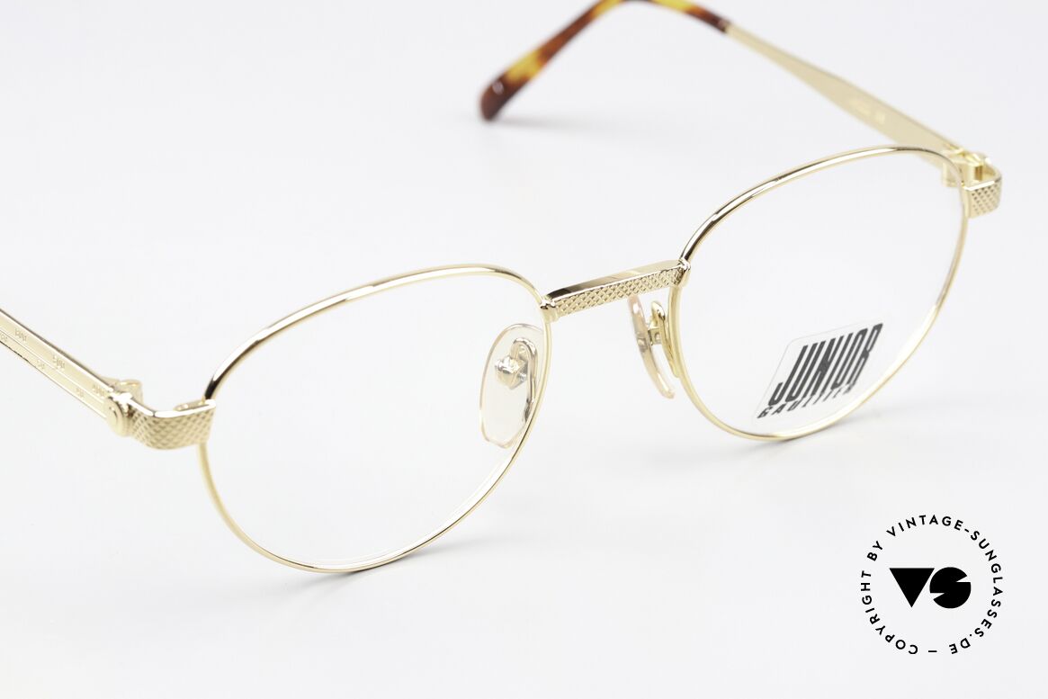 Jean Paul Gaultier 57-3177 90er Pantobrille Gold Plated, KEINE Retrobrille, sondern eine echte vintage Brille, Passend für Herren und Damen