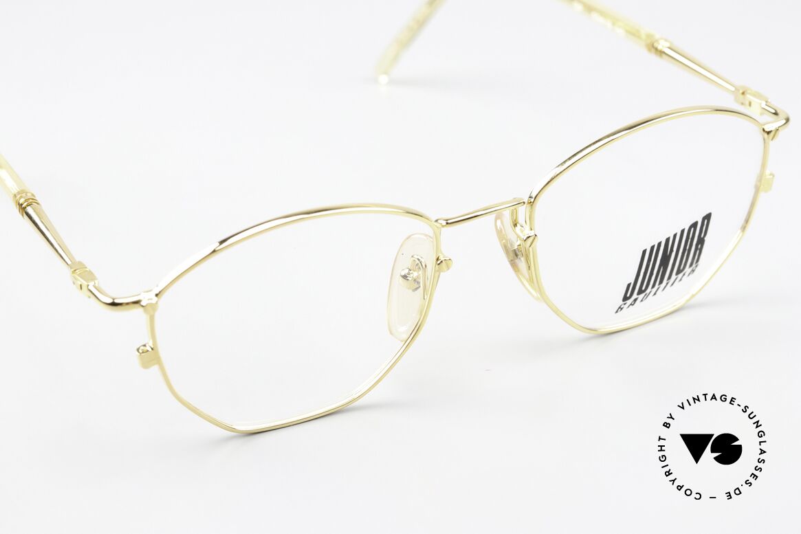 Jean Paul Gaultier 57-2273 Vergoldete Vintage Brille, ungetragen (wie all unsere vintage Gaultier Brillen), Passend für Herren und Damen