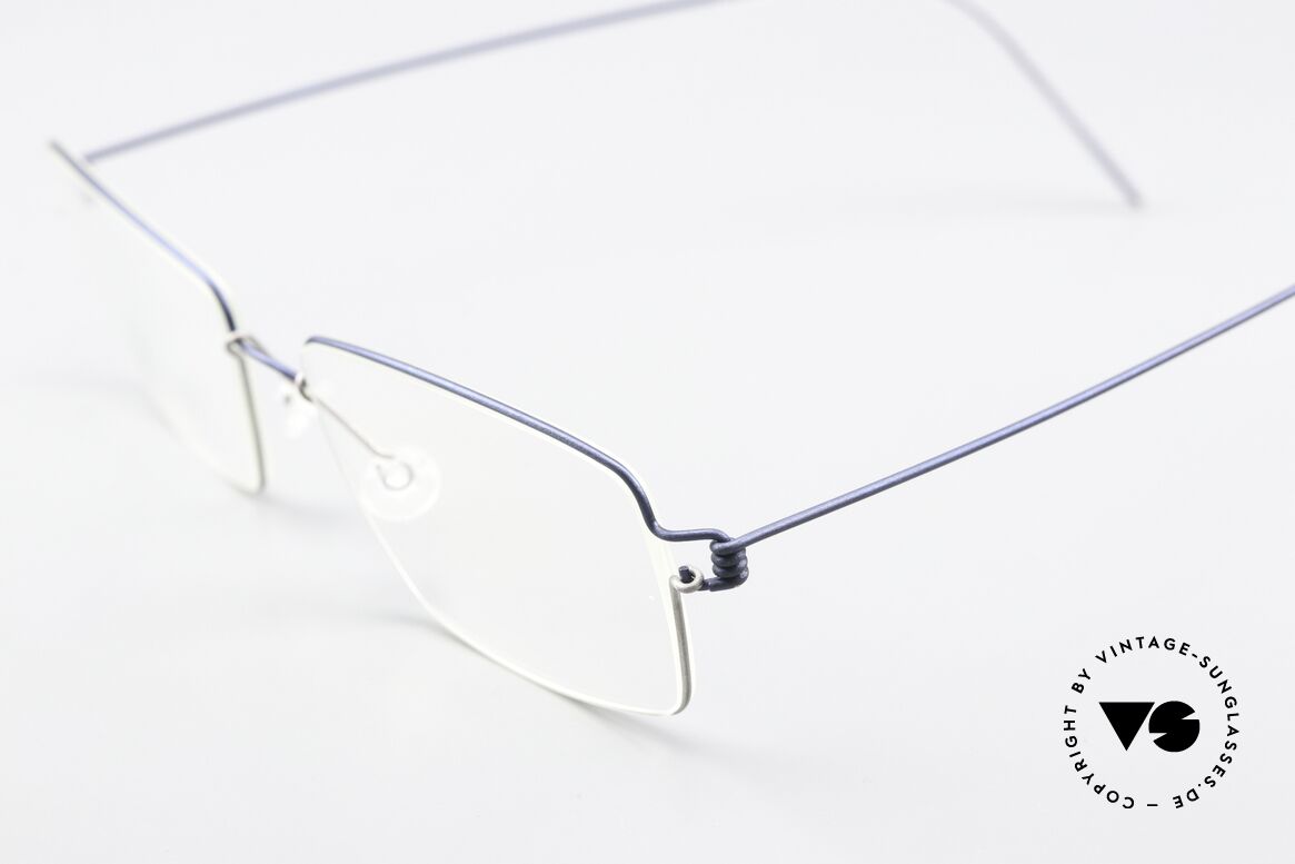 Lindberg Tim Air Titan Rim Fassung In Dunkelblau Grau, extrem stabile Fassung, flexibel & elastisch, und nur 3g, Passend für Herren