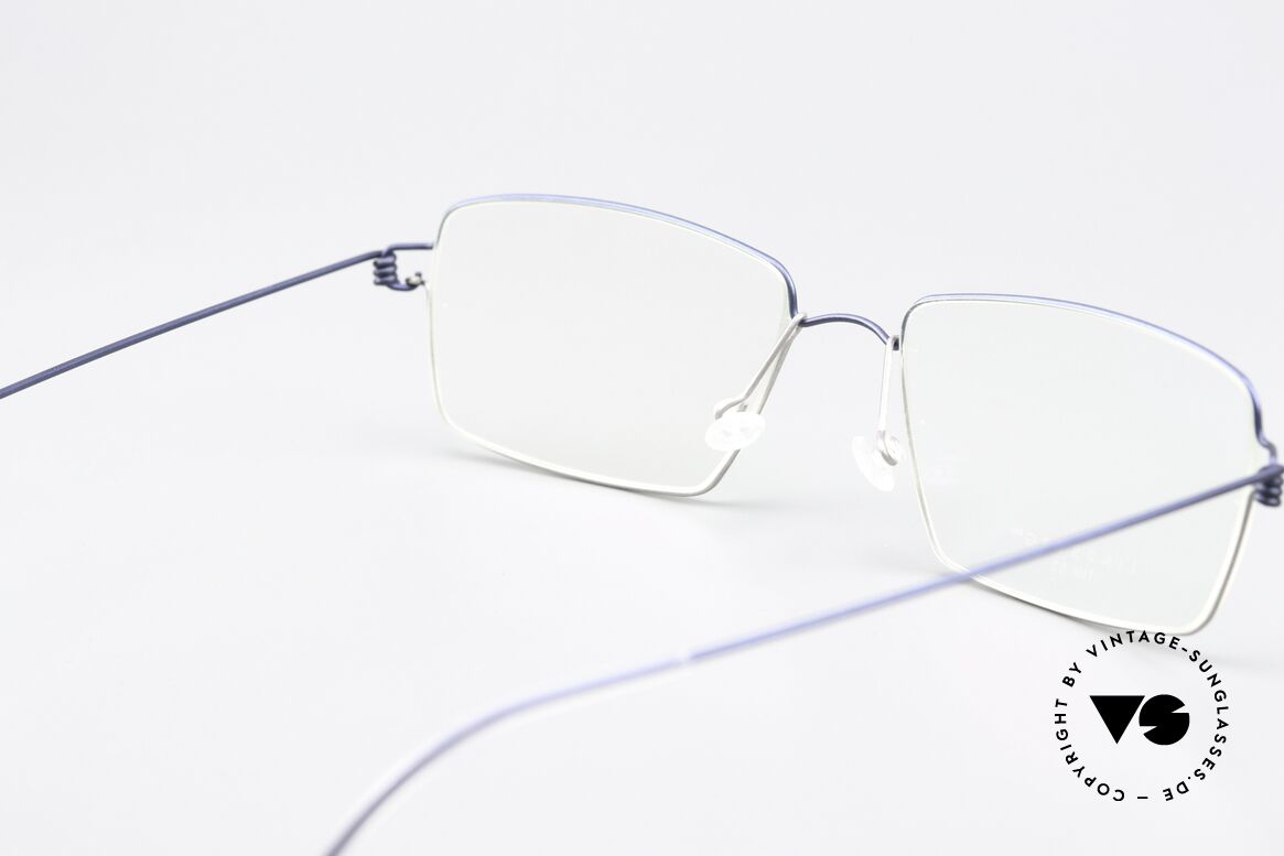 Lindberg Tim Air Titan Rim Fassung In Dunkelblau Grau, Größe: medium, Passend für Herren