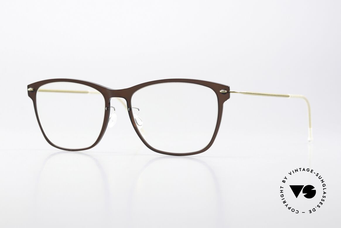 Lindberg 6525 NOW Size 50mm In Braun Und Gold, edle Lindberg Brille aus der NOW bzw. N.O.W. Serie, Passend für Damen