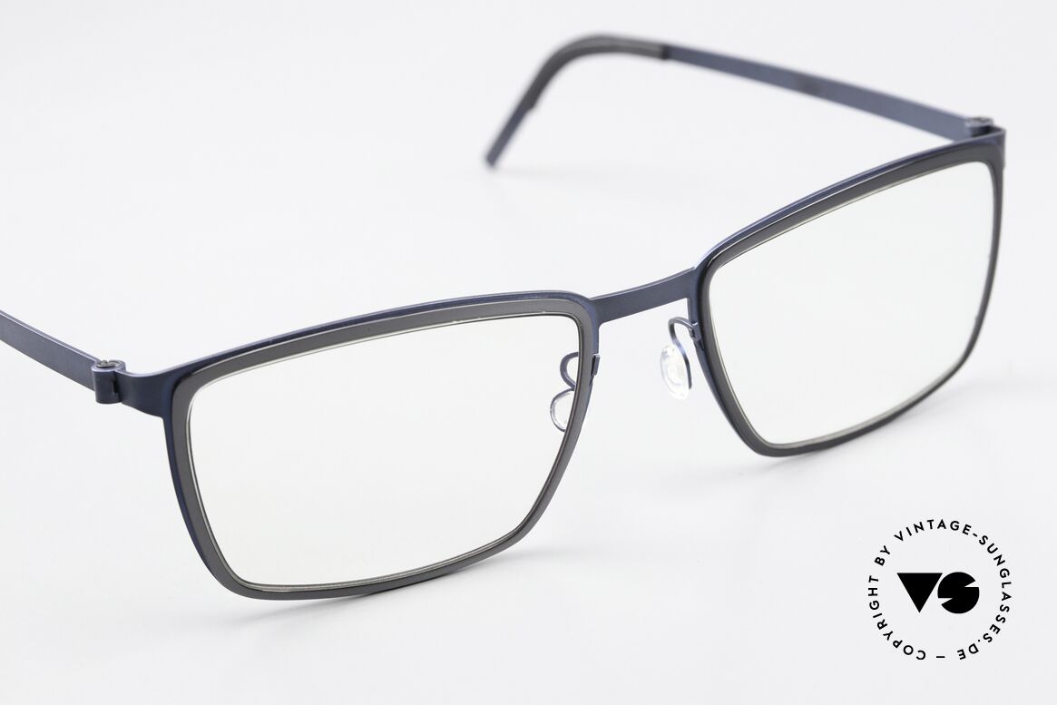 Lindberg 9711 Strip Titanium Sehr Markante Herrenbrille, ungetragenes Designerstück mit orig. Etui von Lindberg, Passend für Herren