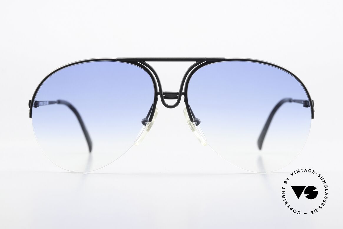 Porsche 5627 90er Halbrand Sonnenbrille, halb rahmenlos = leicht und hoher Tragekomfort, Passend für Herren
