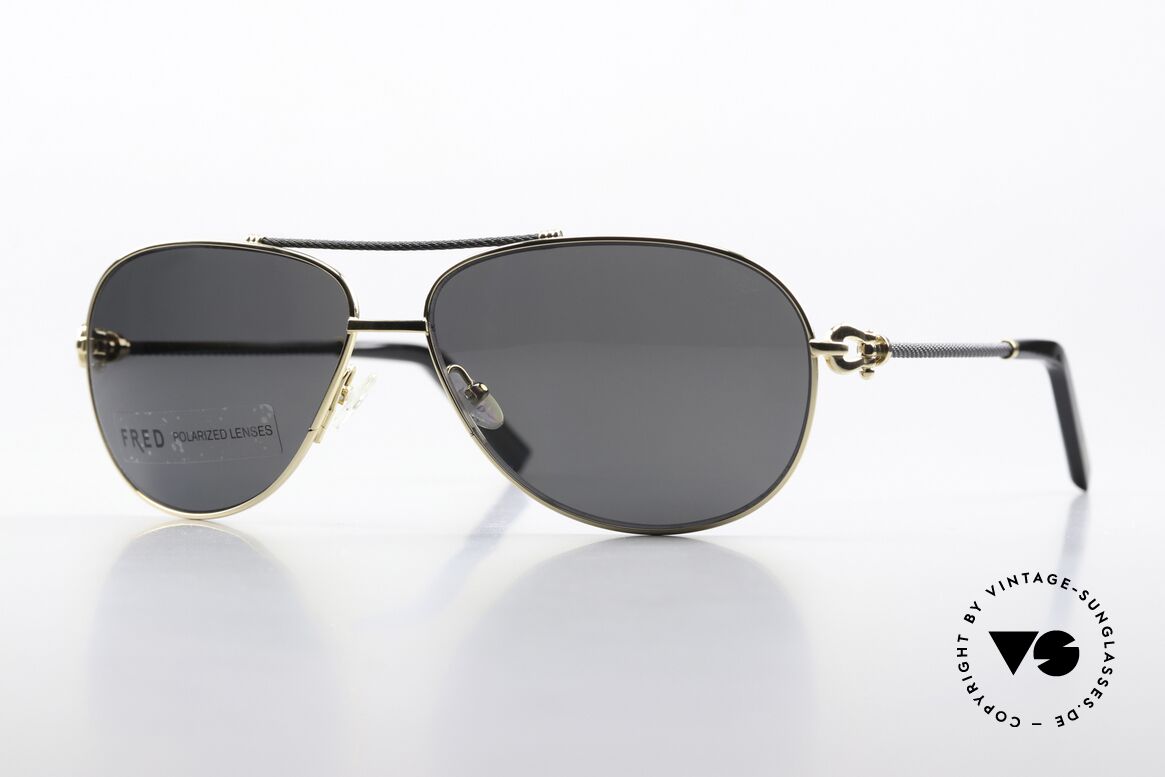 Fred Force10 8466 Aviator Sonnenbrille Luxus, Fred Luxus-Sonnenbrille, Modell Force 10 8466, c108, Passend für Herren und Damen