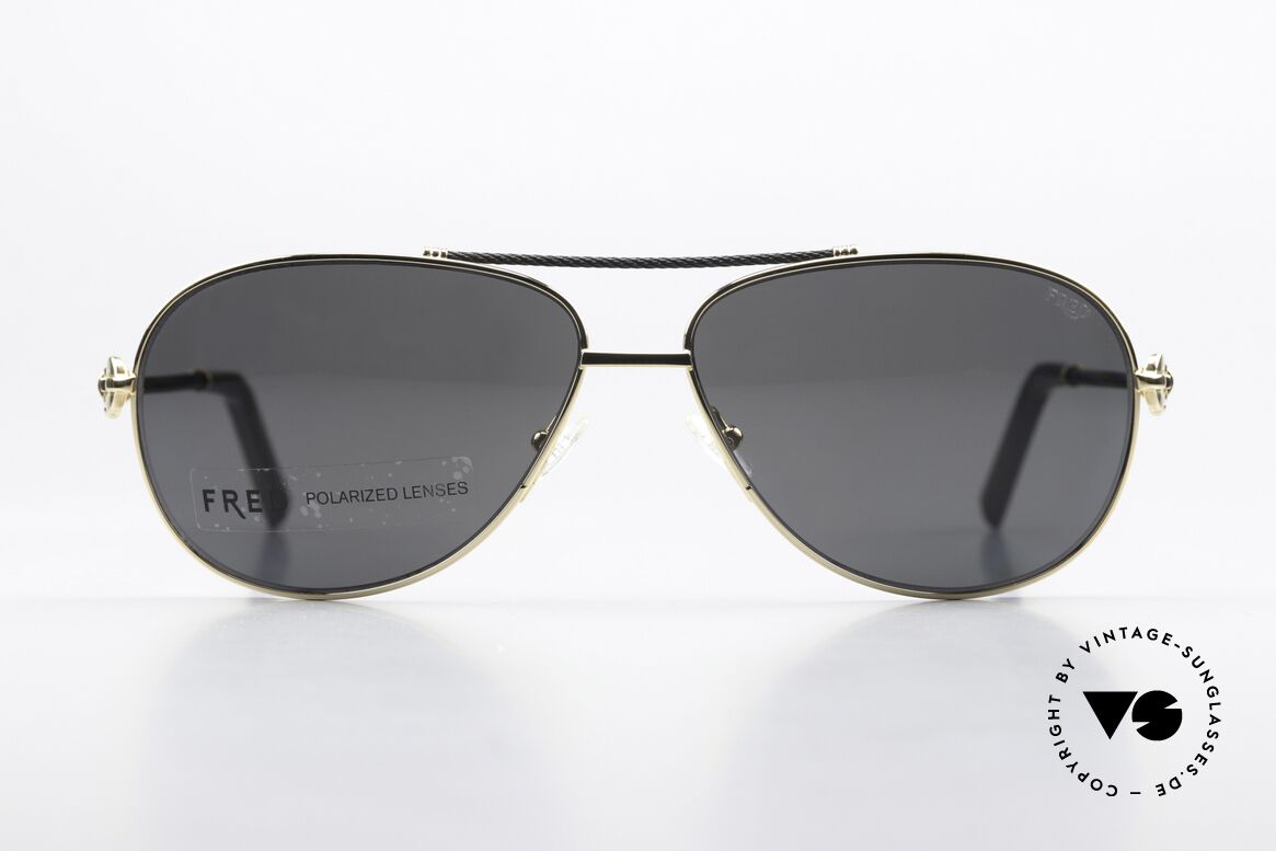 Fred Force10 8466 Aviator Sonnenbrille Luxus, XL Aviator Sonnenbrille mit polarisierenden Gläsern, Passend für Herren und Damen