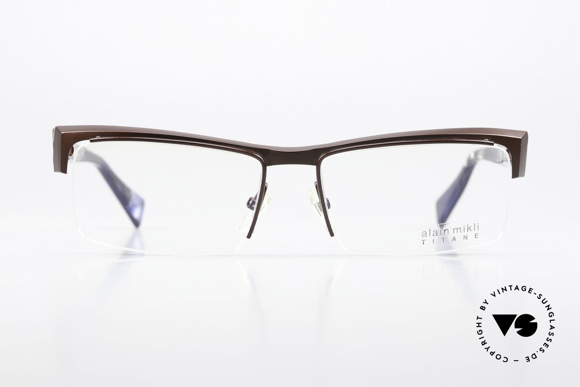 Alain Mikli AL0880 Markante Nylor Herrenbrille, ALAIN MIKLI AL0880 Titaniumbrille, Gr. 58-18, Passend für Herren