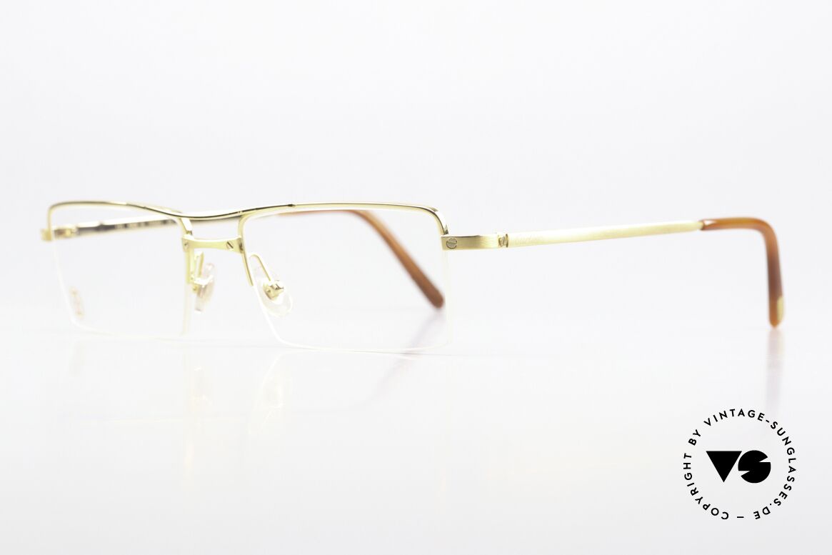 Cartier Semi T-Double Eckige Titanium Brille Herren, teures ORIGINAL in scheinbar zeitlosem Design, Passend für Herren