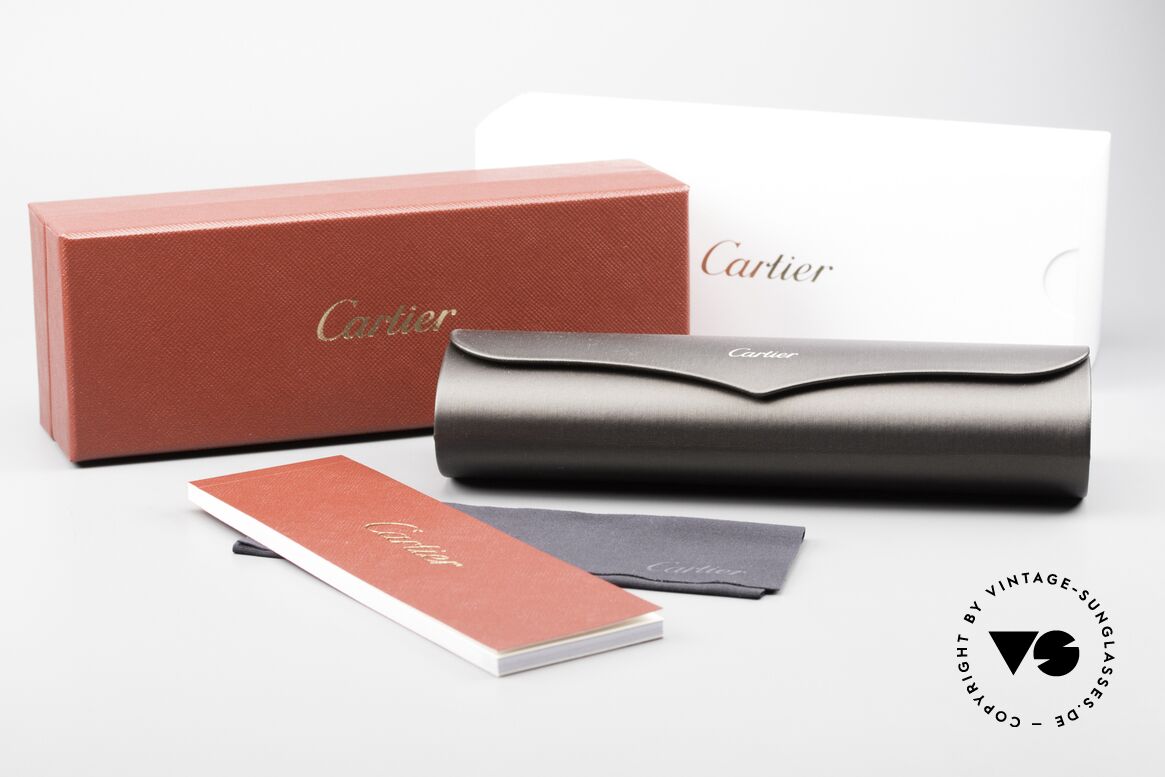 Cartier Semi T-Double Eckige Titanium Brille Herren, Größe: medium, Passend für Herren