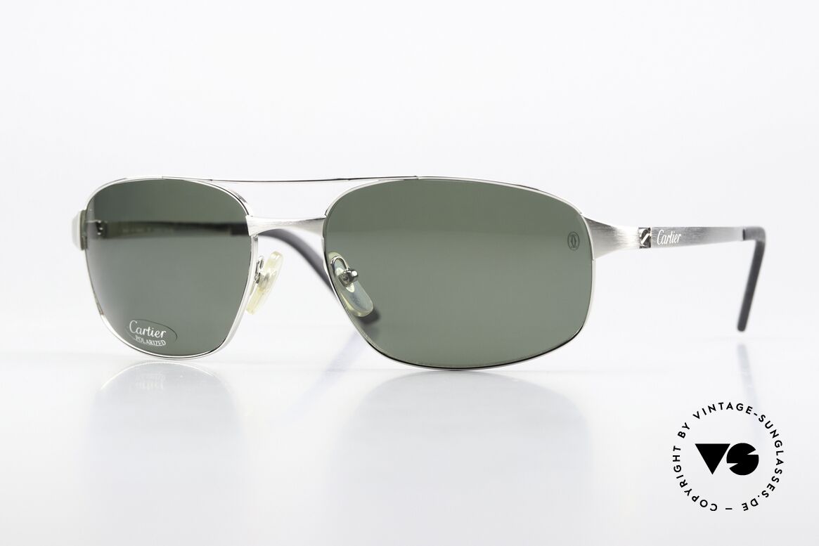 Cartier Spirit Brushed Platinum Rahmen, rare Cartier LUXUS-Sonnenbrille für Herren, Passend für Herren
