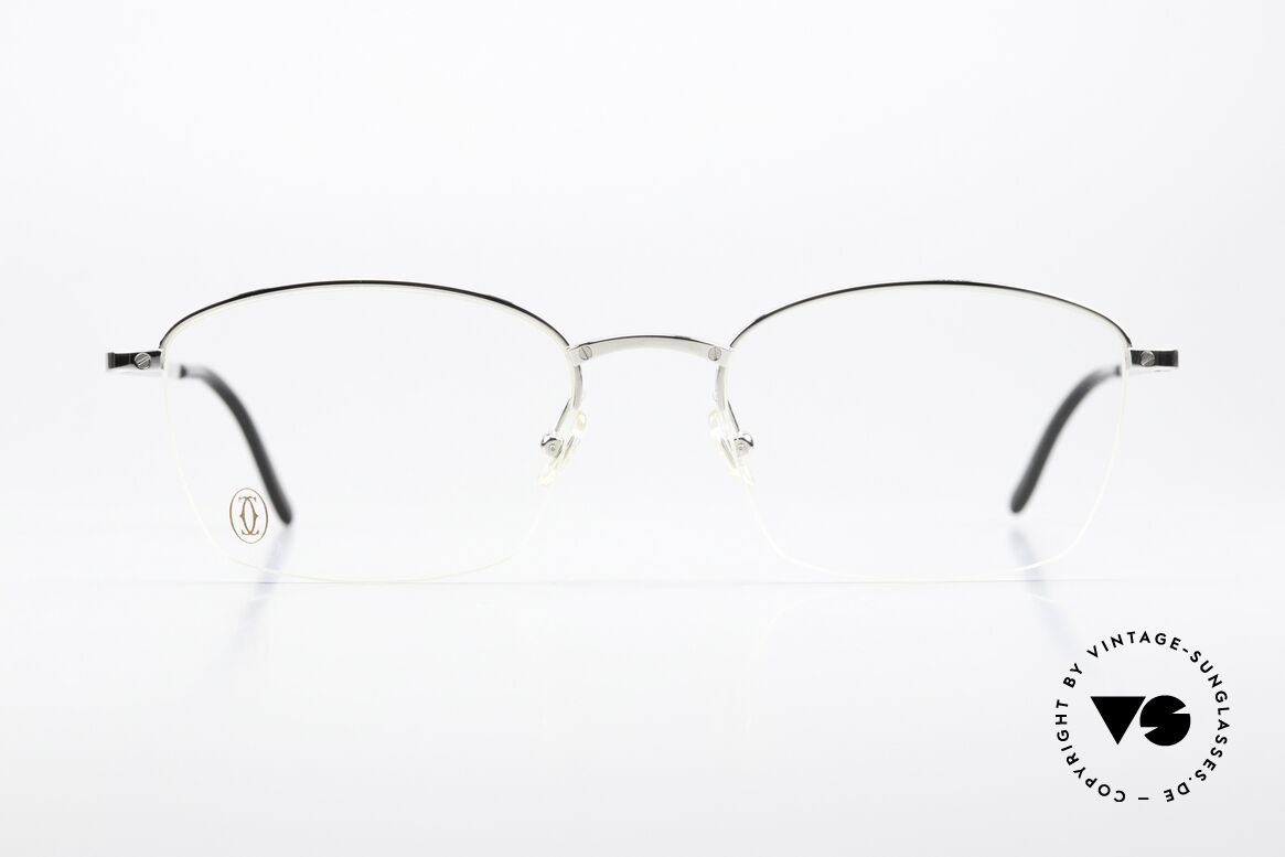 Cartier Semi T-Eye H XL Herrenfassung Titan Nylor, halb randlose Nylor-Fassung; TITANIUM-Rahmen, Passend für Herren