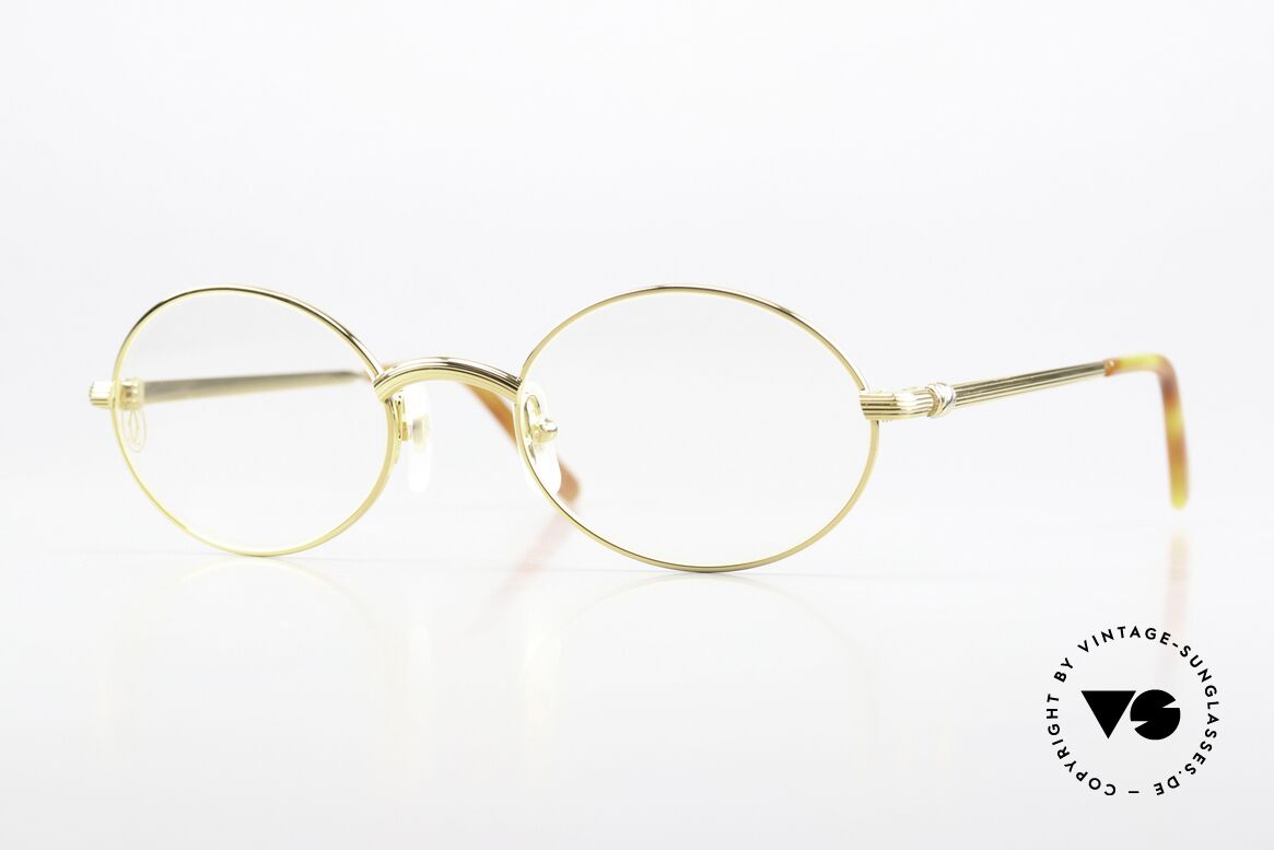 Cartier Sorbonne Original Vintage Brille 90er, ovale vintage Cartier Designerbrille von ca. 1997, Passend für Herren und Damen