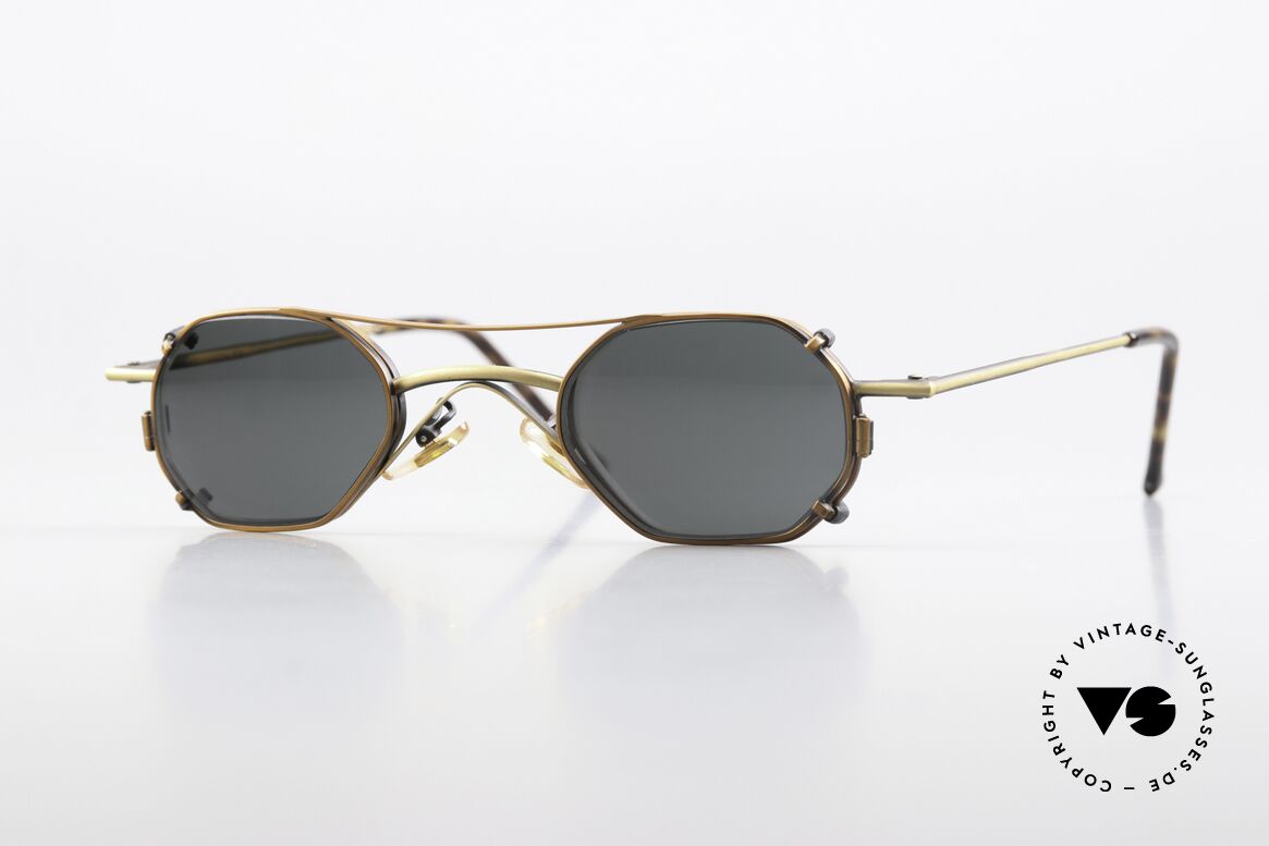 Christian Roth 2401 Kleine 90er Brille Mit Clip-On, Christian Roth Optical Affairs New York Sonnenbrille, Passend für Herren und Damen
