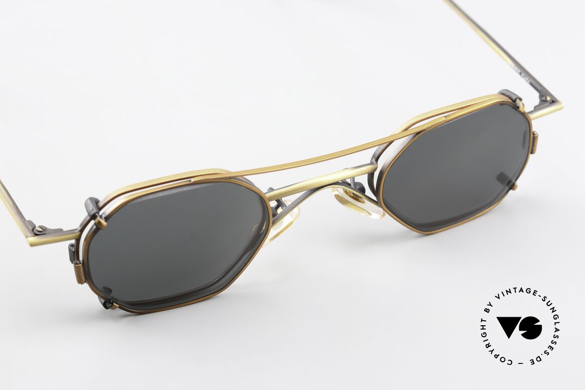 Christian Roth 2401 Kleine 90er Brille Mit Clip-On, ungetragenes 90er Meisterstück für Design-Liebhaber, Passend für Herren und Damen