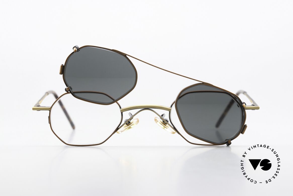 Christian Roth 2401 Kleine 90er Brille Mit Clip-On, Größe: small, Passend für Herren und Damen