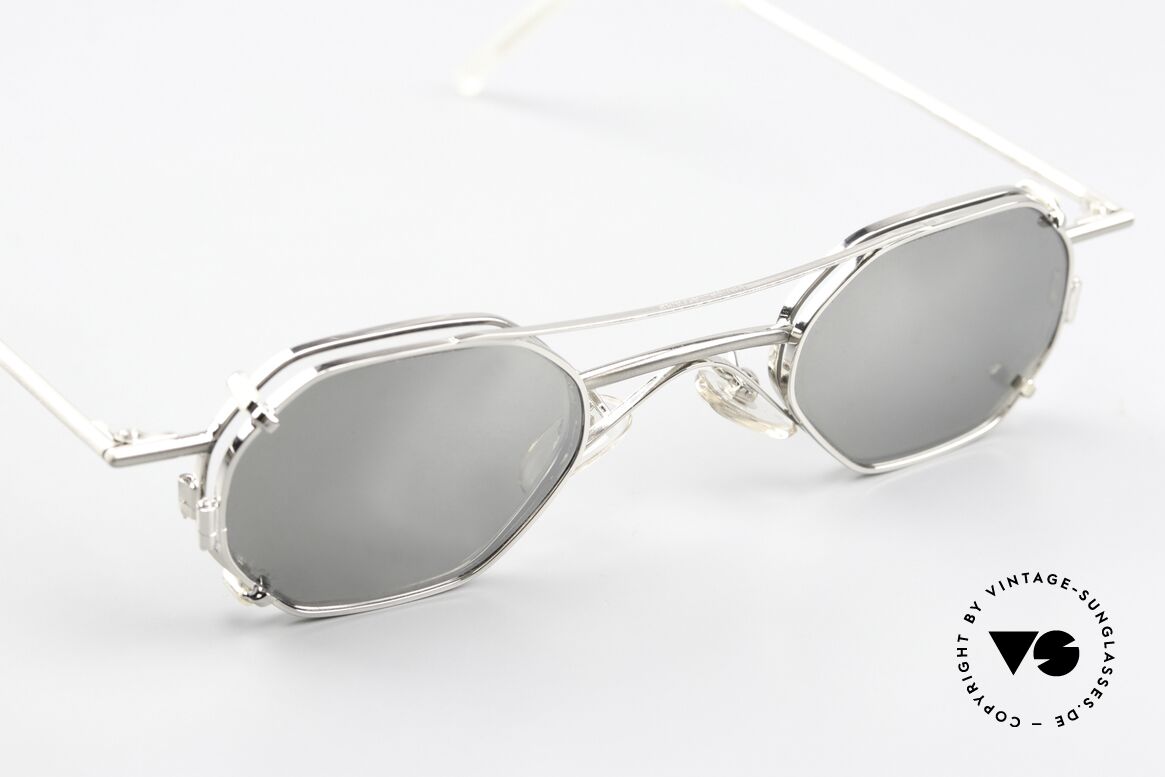 Christian Roth 2401 Sonnenclip Silber Verspiegelt, ungetragenes 90er Meisterstück für Design-Liebhaber, Passend für Herren und Damen
