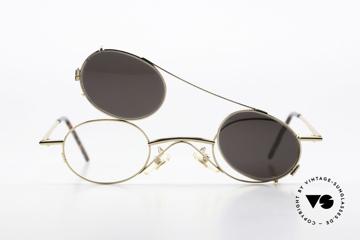 Christian Roth 2400 Clip On Brille 90er Vergoldet, Größe: small, Passend für Herren und Damen