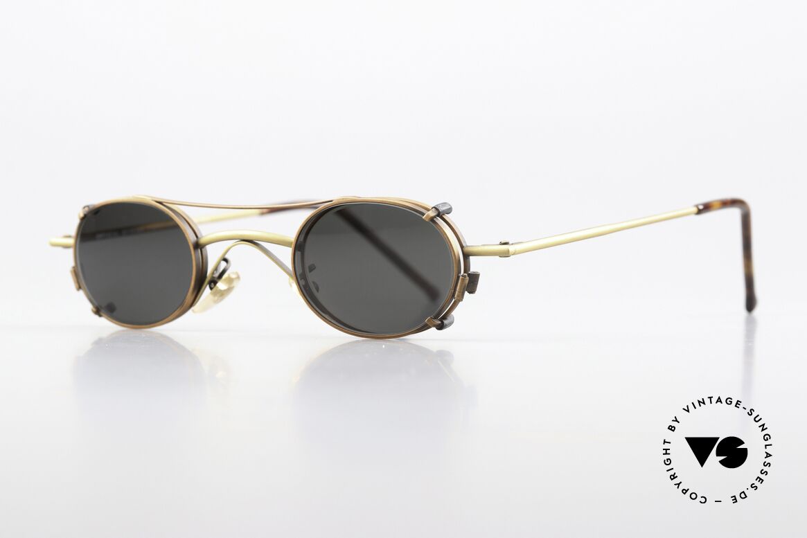 Christian Roth 2400 Ovale Clip On Brille 1992, ovale Metallbrille: Glashöhe 27mm, Glasbreite 36mm, Passend für Herren und Damen