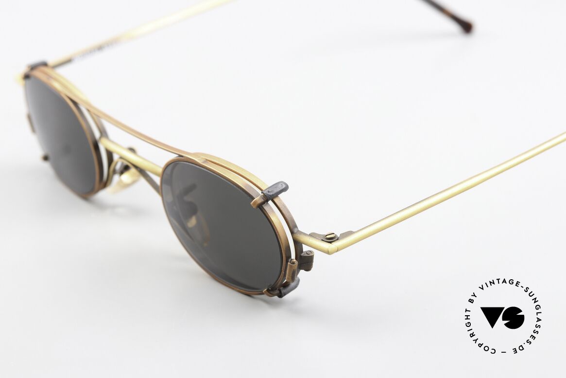 Christian Roth 2400 Ovale Clip On Brille 1992, mit praktischem Sonnen-Clip für 100% UV Protection, Passend für Herren und Damen