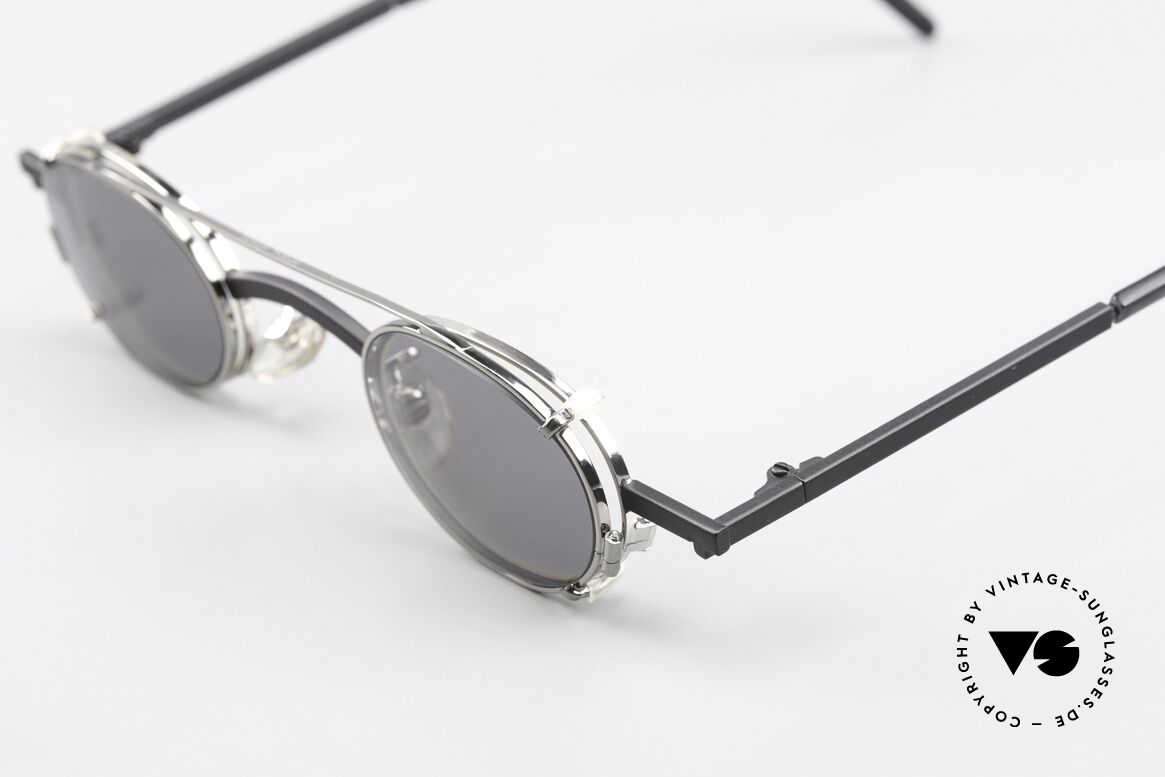 Christian Roth 2505 Oval Mit Silbernem Clip On, mit praktischem Sonnen-Clip für 100% UV Protection, Passend für Herren und Damen