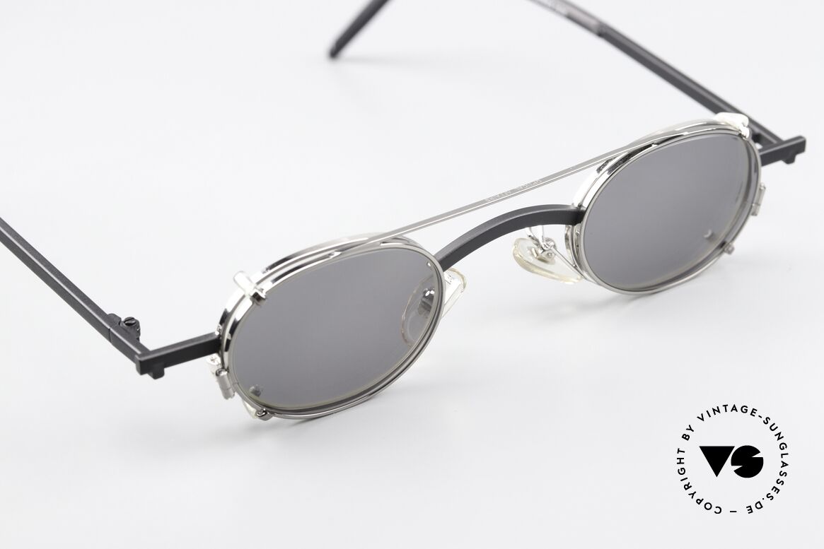 Christian Roth 2505 Oval Mit Silbernem Clip On, ungetragenes 90er Meisterstück für Design-Liebhaber, Passend für Herren und Damen