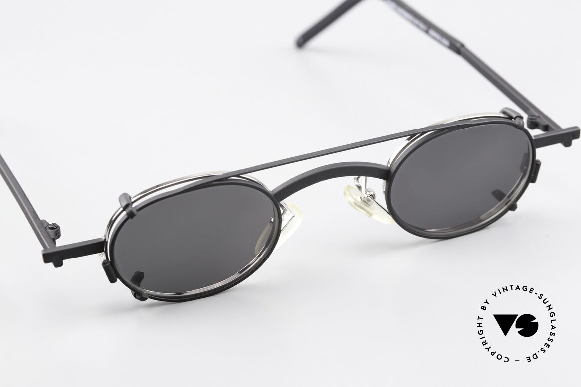 Christian Roth 2505 Oval Mit Schwarzem Clip On, ungetragenes 90er Meisterstück für Design-Liebhaber, Passend für Herren und Damen