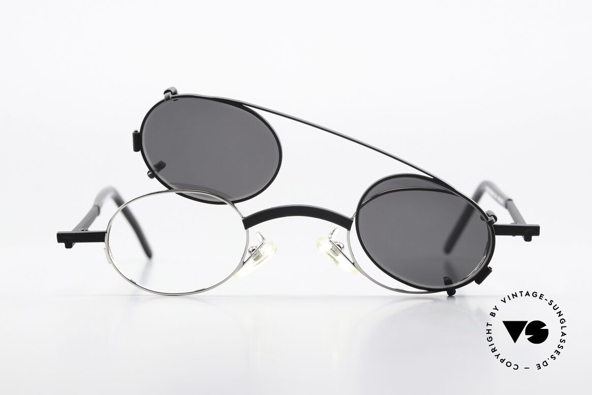 Christian Roth 2505 Oval Mit Schwarzem Clip On, Größe: small, Passend für Herren und Damen