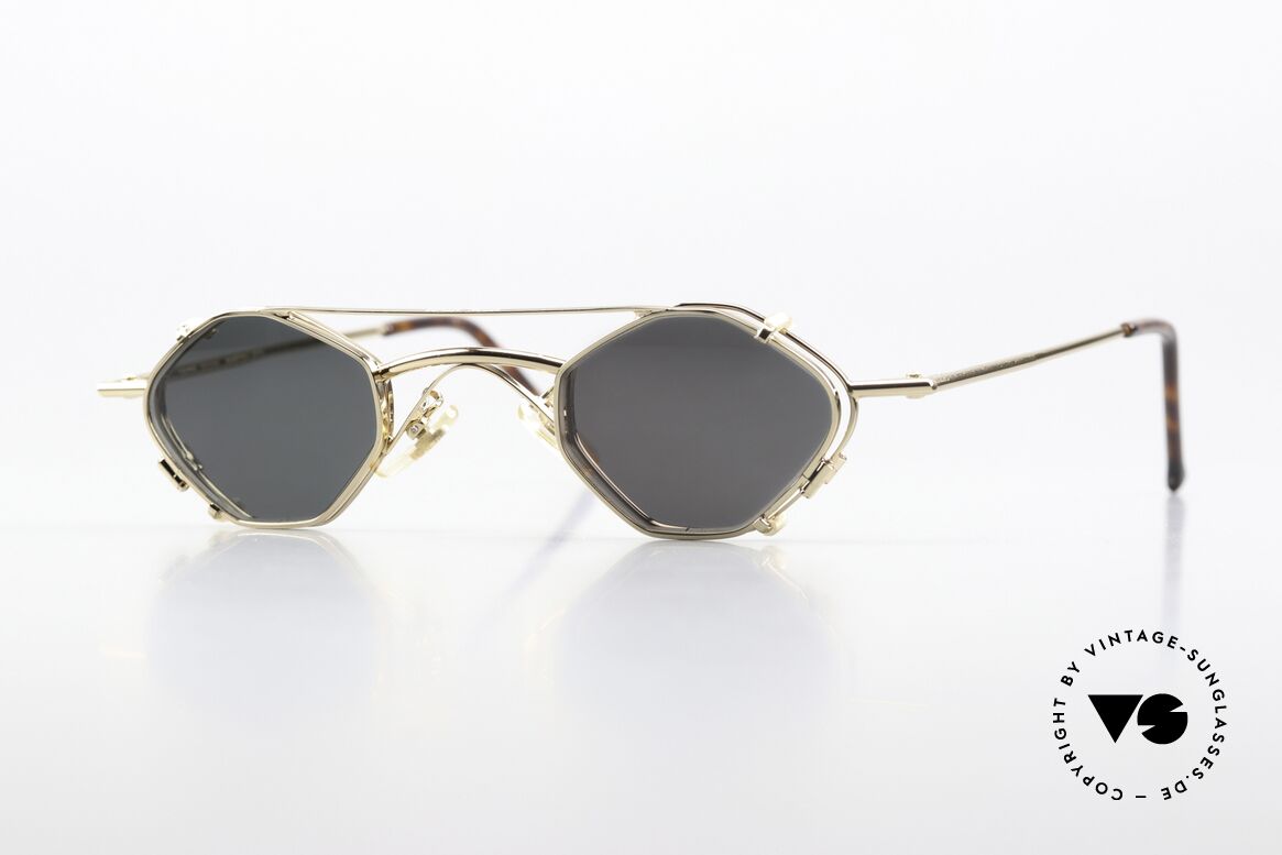 Christian Roth 2402 Achteckige Brille Mit Clip, Christian Roth Optical Affairs New York Brille; 1992, Passend für Herren und Damen