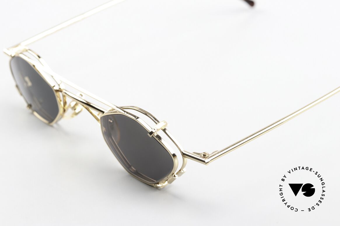 Christian Roth 2402 Achteckige Brille Mit Clip, mit praktischem Sonnen-Clip für 100% UV Protection, Passend für Herren und Damen