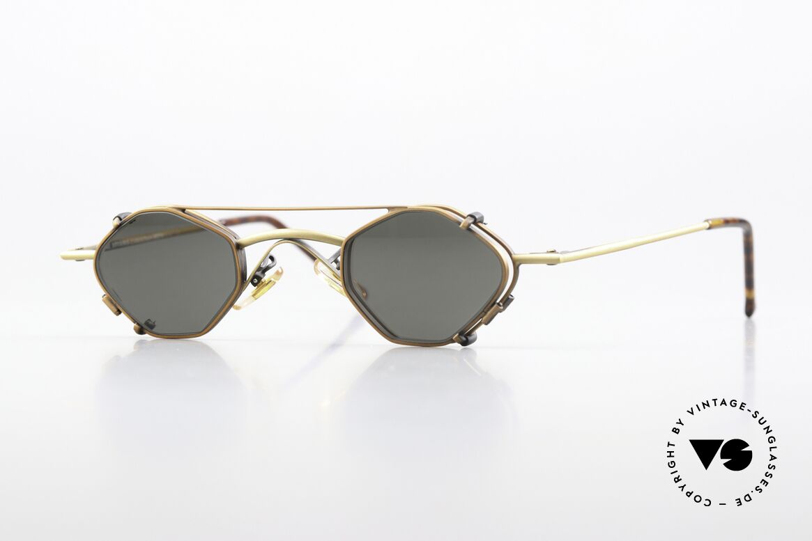 Christian Roth 2402 Achteckige Brille Antik Gold, Christian Roth Optical Affairs New York Brille; 1992, Passend für Herren und Damen