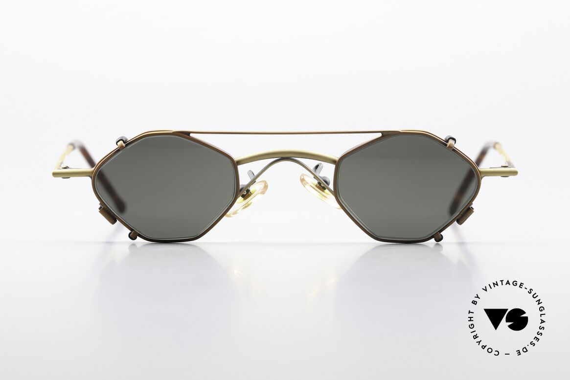 Christian Roth 2402 Achteckige Brille Antik Gold, vintage Brillenfassung in antik-gold & antik-bronze, Passend für Herren und Damen