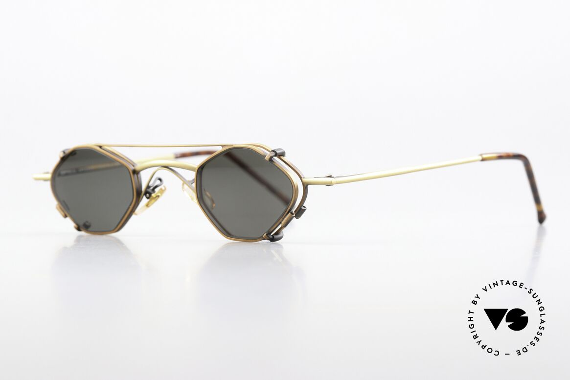 Christian Roth 2402 Achteckige Brille Antik Gold, eckige Metallbrille: Glashöhe 29mm, Glasbreite 37mm, Passend für Herren und Damen