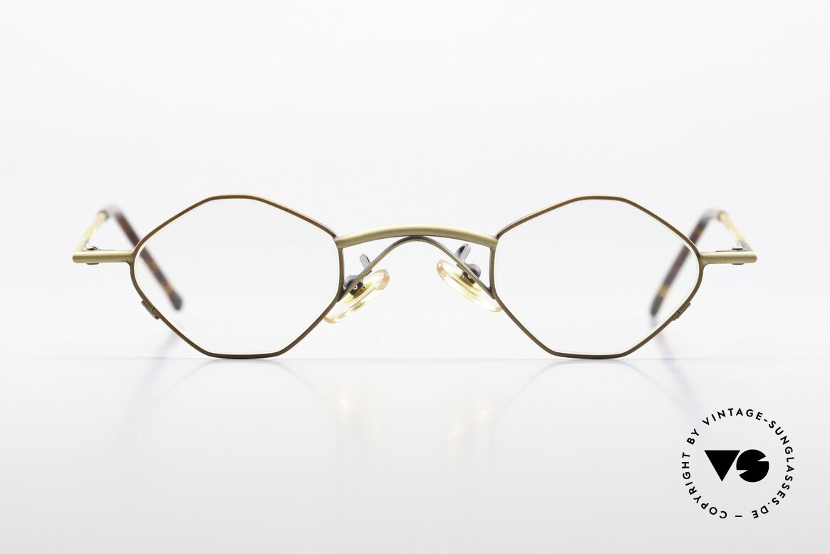 Christian Roth 2402 Achteckige Brille Antik Gold, Größe: small, Passend für Herren und Damen